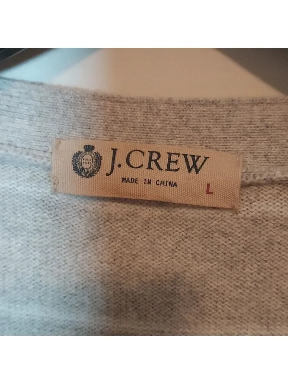 J Crew Men's Gray Stripe Cashmere Blend Grandpa Cardigan